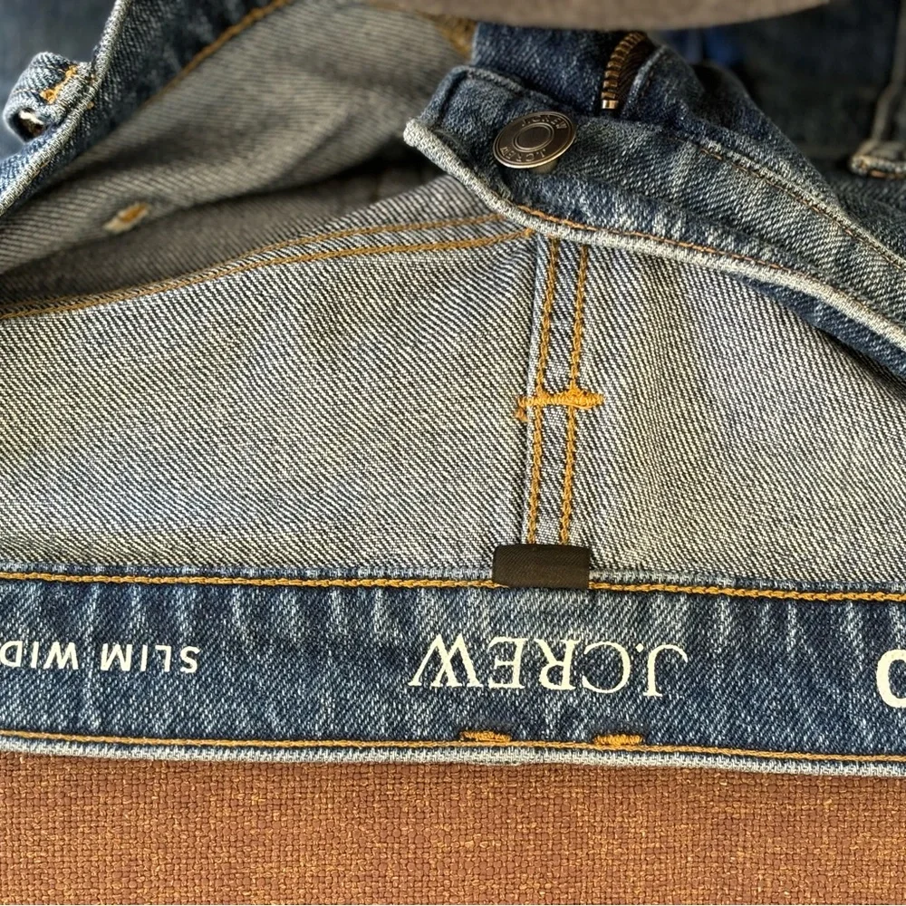 J. Crew Women's Slim Wide Leg Full Length Jeans - Blue - Picture 5 of 8